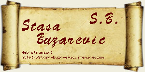 Staša Buzarević vizit kartica